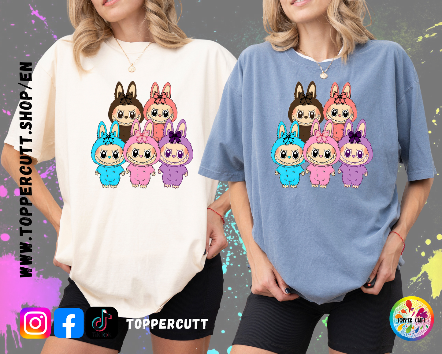 Funny Labubu Neon 67 T-Shirt, Trendy Graphic Tee