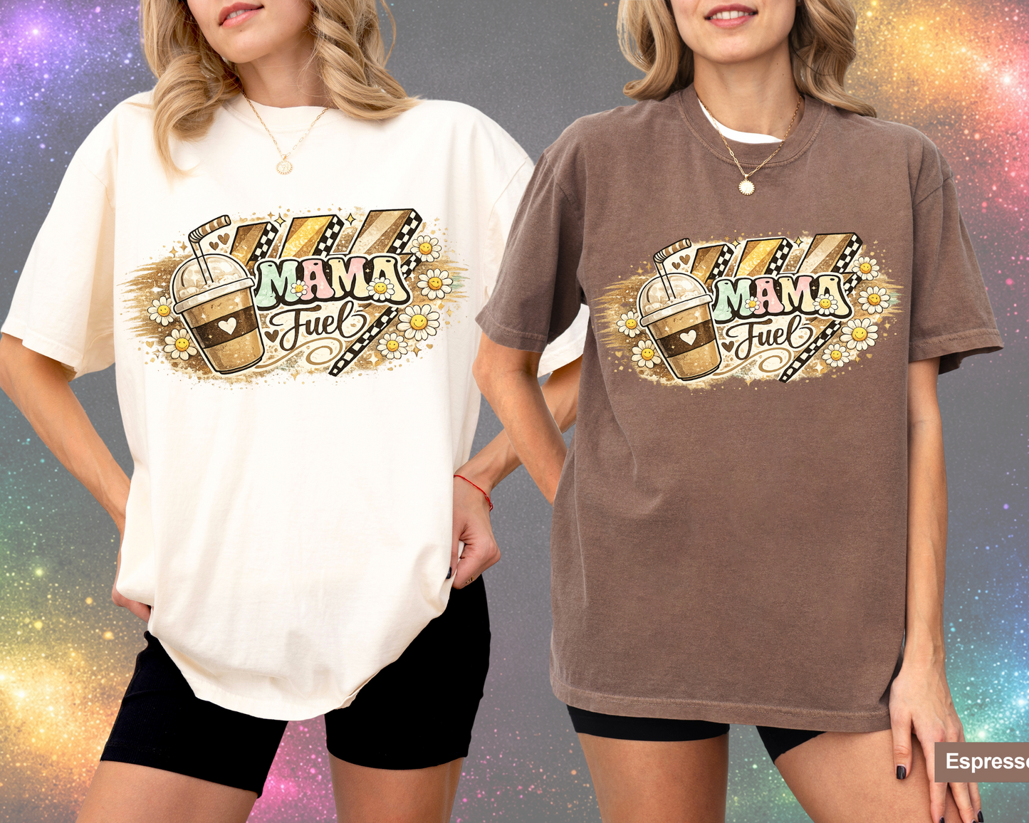 Mama Fuel Shirt, Coffee Mom T-Shirt, Cute Mom Tee, Funny Mom Gift, Retro Daisy Shirt, Mom Life Shirt, Gift for Mom, Cozy Coffee Lover Tee