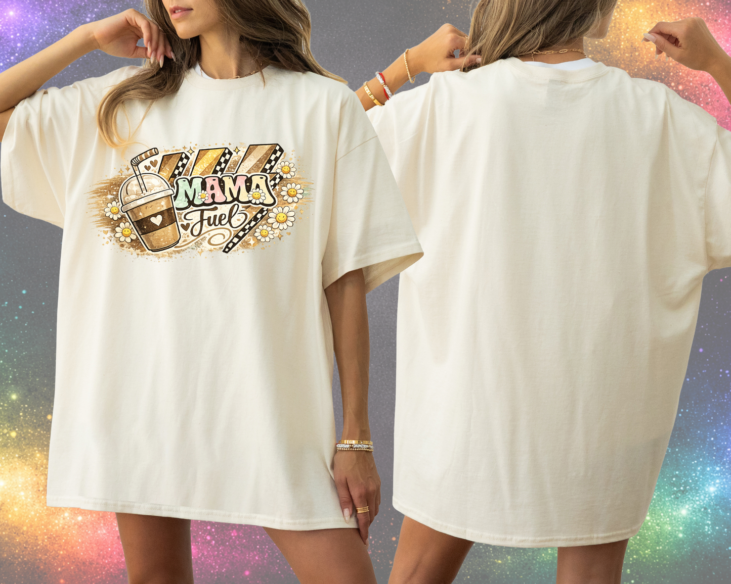 Mama Fuel Shirt, Coffee Mom T-Shirt, Cute Mom Tee, Funny Mom Gift, Retro Daisy Shirt, Mom Life Shirt, Gift for Mom, Cozy Coffee Lover Tee