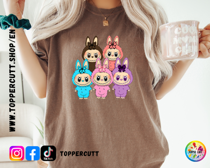 Funny Labubu Neon 67 T-Shirt, Trendy Graphic Tee