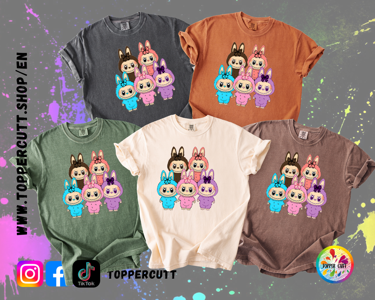 Funny Labubu Neon 67 T-Shirt, Trendy Graphic Tee