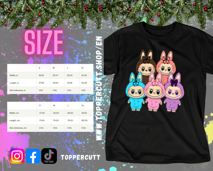 Funny Labubu Neon 67 T-Shirt, Trendy Graphic Tee